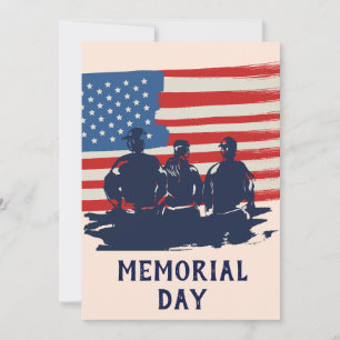 Cartes Pour Fêtes Annuelles Memorial Day Barbecue Party