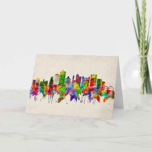 Cartes Pour Fêtes Annuelles Memphis Tennessee Skyline (Devant)