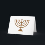 Cartes Pour Fêtes Annuelles Menorah<br><div class="desc">Il s'agit d'une Menorah en bronze qui peut être changée en n'importe quelle couleur Zazzle que vous voulez et l'arrière - plan aussi.</div>
