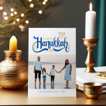 Cartes Pour Fêtes Annuelles Menorah d'or "Happy Hanoukka"<br><div class="desc">"Happy Hanoukka" Gold Menorah design.</div>