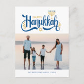 Cartes Pour Fêtes Annuelles Menorah d'or "Happy Hanoukka" (Devant)