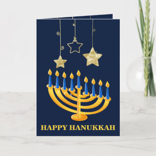Cartes Pour Fêtes Annuelles Menorah Happy Hanoukka