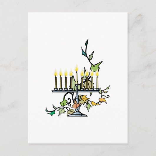 Cartes Pour Fêtes Annuelles Menorah & Ivy (Devant)
