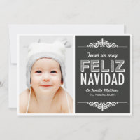 mensaje de vacaciones de Navidad tarjetas con foto