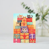 Cartes Pour Fêtes Annuelles Meow Gift Birthday Tower (Debout devant)