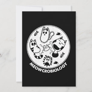 Cartes Pour Fêtes Annuelles Méowcrobiologie Microbiologie Amoureux de les chat