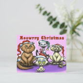 Cartes Pour Fêtes Annuelles Meowry Christmas Cats (Debout devant)