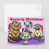 Cartes Pour Fêtes Annuelles Meowry Christmas Cats (Devant / Derrière)