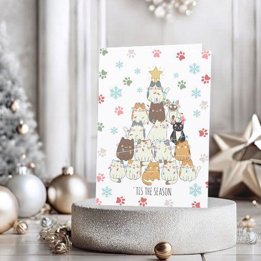 Cartes Pour Fêtes Annuelles Meowy Catmas