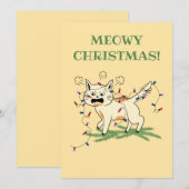 Cartes Pour Fêtes Annuelles Meowy Christmas ! (Devant / Derrière)