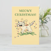 Cartes Pour Fêtes Annuelles Meowy Christmas ! (Debout devant)