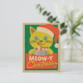 Cartes Pour Fêtes Annuelles Meowy Christmas (Debout devant)
