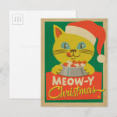 Cartes Pour Fêtes Annuelles Meowy Christmas (Devant / Derrière)