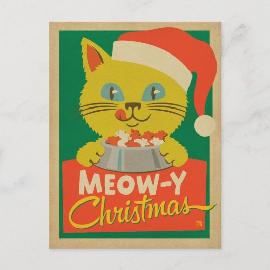 Cartes Pour Fêtes Annuelles Meowy Christmas (Devant)