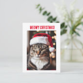 Cartes Pour Fêtes Annuelles Meowy Christmas ! (Debout devant)