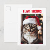 Cartes Pour Fêtes Annuelles Meowy Christmas ! (Devant / Derrière)