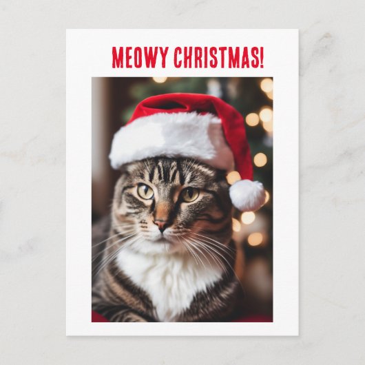 Cartes Pour Fêtes Annuelles Meowy Christmas ! (Devant)