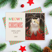Cartes Pour Fêtes Annuelles Meowy Christmas Animaux de compagnie Cute Kitten P