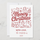 Cartes Pour Fêtes Annuelles Meowy Christmas Party (Devant)