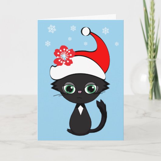 Cartes Pour Fêtes Annuelles Meowy Noël du chat (Devant)