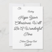 Cartes Pour Fêtes Annuelles Meowy Noël Salutations, Chat, Photo Et Texte, (Dos)