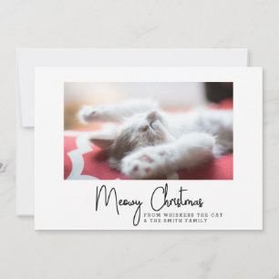 Cartes Pour Fêtes Annuelles Meowy voeux de Noël de votre chat animal de compag