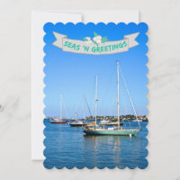 Mer côtière et salutations Bateaux à voile sur la