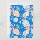 Cartes Pour Fêtes Annuelles Mer côtière et salutations Bleu Océan Photo Cadre (Dos)