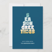 Cartes Pour Fêtes Annuelles Mer De Plage Et Salutations (Devant)