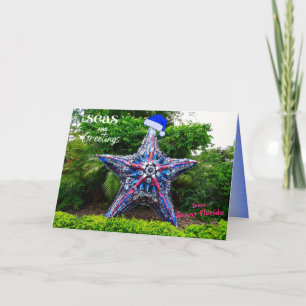 Cartes Pour Fêtes Annuelles Mer et salutations de Sunny Florida Noël