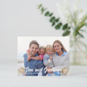 Cartes Pour Fêtes Annuelles Mer et salutations Plage Photo Noël (Debout devant)