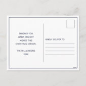 Cartes Pour Fêtes Annuelles Mer et salutations Plage Photo Noël (Dos)