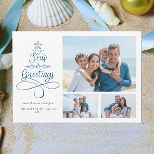 Cartes Pour Fêtes Annuelles Mer et salutations Plage tropicale 3 Photo