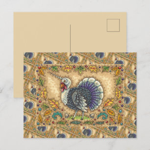 CARTES POUR FÊTES ANNUELLES MERCI À L'UNICORN TURQUIE, IMAGINAIRE WHIMSICAL, H