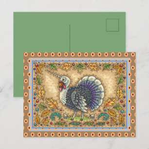 CARTES POUR FÊTES ANNUELLES MERCI À L'UNICORN TURQUIE, IMAGINAIRE WHIMSICAL, H