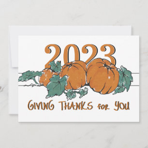 Cartes Pour Fêtes Annuelles Merci à un Citrouille de Thanksgiving