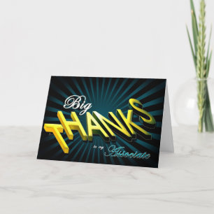 Cartes Pour Fêtes Annuelles Merci associé Big Merci rayures d'explosion
