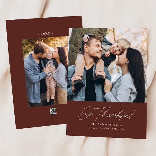 Cartes Pour Fêtes Annuelles Merci Brown 2 Photo Thanksgiving