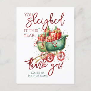 Cartes Pour Fêtes Annuelles Merci de l'équipe d'employés de Noël