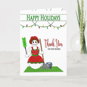 Cartes Pour Fêtes Annuelles Merci De Noël Pour Votre Salle De Nettoyage D'Affa