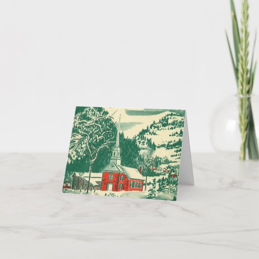 Cartes Pour Fêtes Annuelles Merci de Noël vintage (Devant)