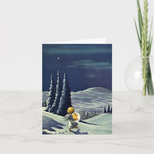 Cartes Pour Fêtes Annuelles Merci de Noël vintage (Devant)