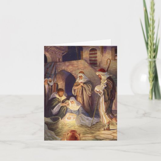 Cartes Pour Fêtes Annuelles Merci de Noël vintage (Devant)