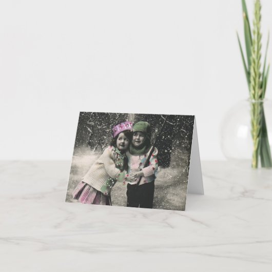 Cartes Pour Fêtes Annuelles Merci de Noël vintage (Devant)