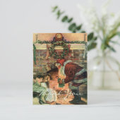 Cartes Pour Fêtes Annuelles Merci de Noël vintage (Debout devant)