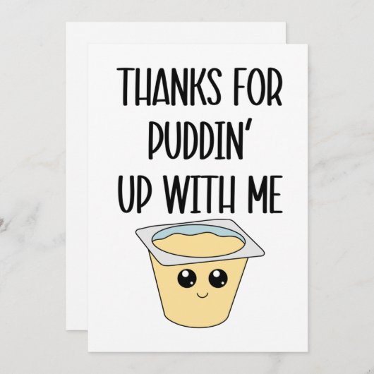 Cartes Pour Fêtes Annuelles Merci de supporter avec moi (Devant / Derrière)