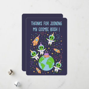 Cartes Pour Fêtes Annuelles Merci de vous joindre à ma fête d'anniversaire cos