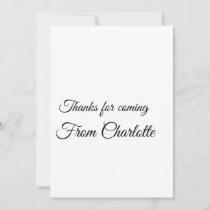 Cartes Pour Fêtes Annuelles merci d'être venu nom du destinataire message text