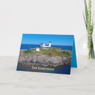 Cartes Pour Fêtes Annuelles Merci du phare du Maine