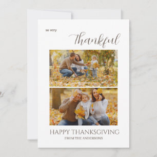 Cartes Pour Fêtes Annuelles Merci Elegant Famille de Bons thanksgivings 2 phot